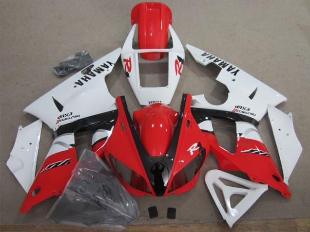 Best 1998-1999 Red White Black Decal Yamaha YZF R1 Bike Fairing