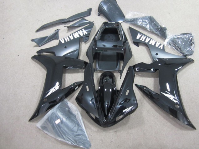 Best 2002-2003 Black White Yamaha YZF R1 Bike Fairings