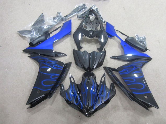 Best 2007-2008 Black Blue Flame Yamaha YZF R1 Motorcycle Fairing Best 2007-2008 Black Blue Flame Yamaha YZF R1 Motorcycle Fairing