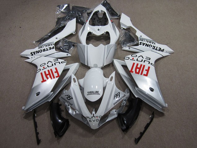 Best 2007-2008 White Fiat Yamaha YZF R1 Bike Fairings Best 2007-2008 White Fiat Yamaha YZF R1 Bike Fairings