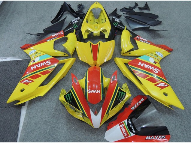 Best 2007-2008 Yellow Red Swan Yamaha YZF R1 Moto Fairings Best 2007-2008 Yellow Red Swan Yamaha YZF R1 Moto Fairings