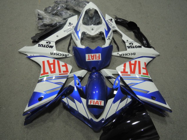 Best 2007-2008 Blue White Red Fiat Yamaha YZF R1 Motorcycle Replacement Fairings Best 2007-2008 Blue White Red Fiat Yamaha YZF R1 Motorcycle Replacement Fairings