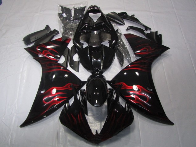 Best 2009-2011 Black Red Flame Yamaha YZF R1 Motor Fairings Best 2009-2011 Black Red Flame Yamaha YZF R1 Motor Fairings