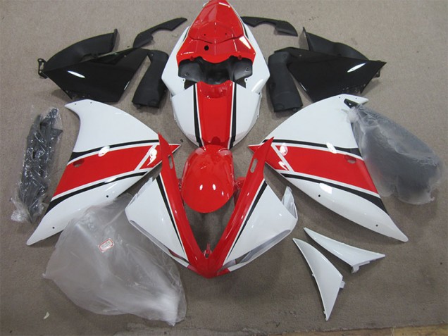 Best 2012-2014 Red White Yamaha YZF R1 Bike Fairing Kit