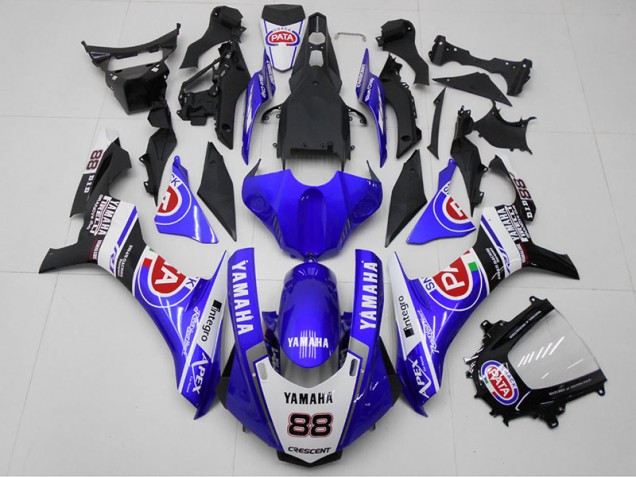 Best 2015-2019 Blue PATA 88 Yamaha YZF R1 Bike Fairing Kit