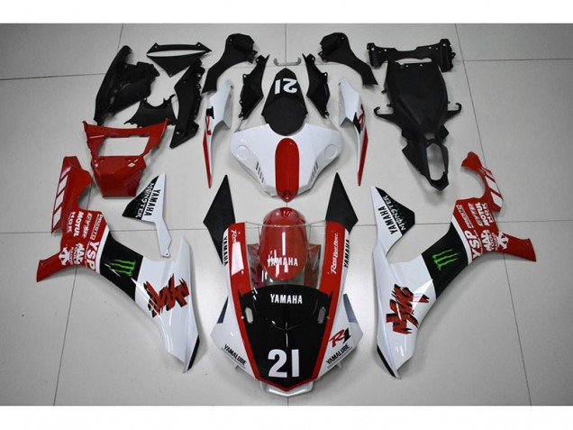 Best 2015-2019 Red Black 21 Yamaha YZF R1 Motorcycle Fairings Kit
