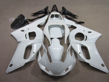 Best 1998-2002 White Yamaha YZF R6 Motorcycle Replacement Fairings
