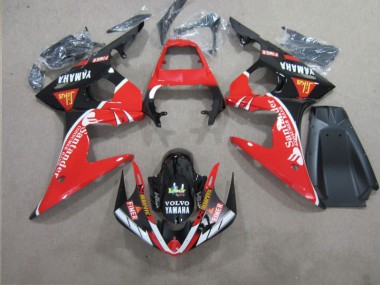 Best 2003-2005 Red Black Santander Yamaha YZF R6 Motorcycle Replacement Fairings