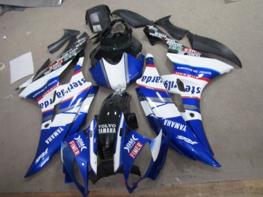 Best 2006-2007 White Blue Sterilgarda Volvo Yamaha YZF R6 Motorcylce Fairings