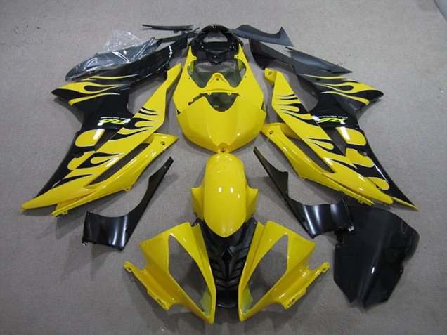 Best 2008-2016 Yellow Black Flame Yamaha YZF R6 Motor Bike Fairings