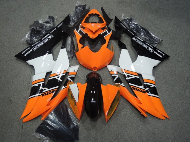Best 2008-2016 Orange Black Motul Yamaha YZF R6 Motor Fairings